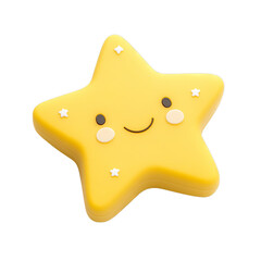 Silicone baby teether shaped like a star. Isolated white background. Png format