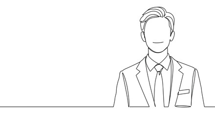 Fototapeta premium Professional man in suit smiling on minimalistic background 