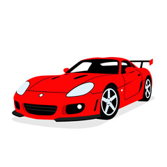 Fototapeta premium Red Sports Car Illustration_Sleek Design_Automotive Art_High Performance Vehicle_Modern Car Graphic_Car Enthusiast Artwork_Stylish Automotive Design_Sportscar Image