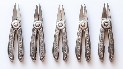 Top-view of nail clippers cleanly cut out and isolated on white background