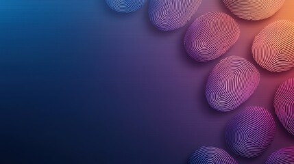 Fototapeta premium identity Colorful fingerprint patterns illustrating uniqueness and personal expression.