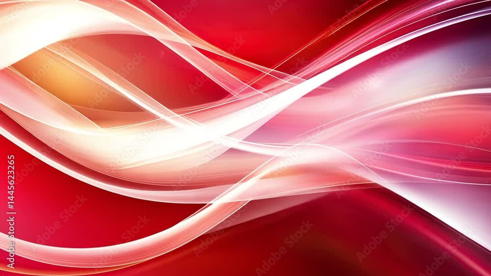Poster dynamic abstract background with flowing red waves vibrant energy and smooth curves evoking movement
