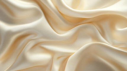 Fototapeta premium Smooth white silk fabric with soft folds and a glossy texture, perfect for luxury, fashion, wedding, or elegant minimal design projects.