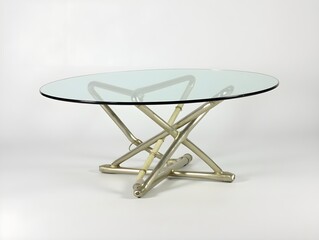 Stylish Round Glass Coffee Table with Modern Design