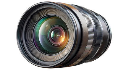 High detail closeup of a modern professional DSLR camera zoom lens