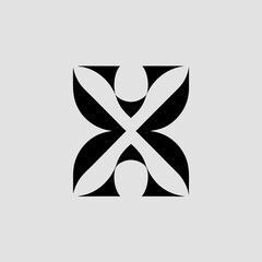 letter "X" design element vector