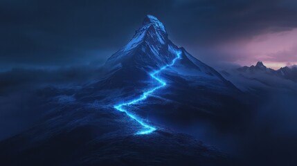 Abstract lightning bolt design