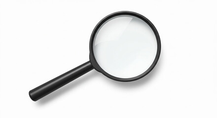 Close-Up of Magnifying Glass on a White Surface