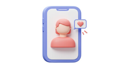 Isolated Smart Phone with Person profile