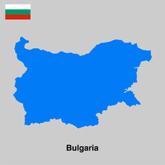 Bulgaria country map vector isolated on transparent background