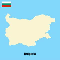 Bulgaria country map vector isolated on transparent background