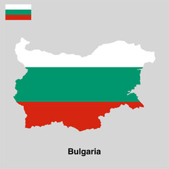 Obraz premium Bulgaria country map vector isolated on transparent background