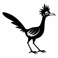 Obraz premium Crisp Roadrunner Silhouette Logo