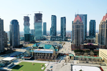 Aerial view of downtown Mississauga, Canada
