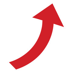 red arrow up line hand drawn. arrow marker isolated  hand draw.
