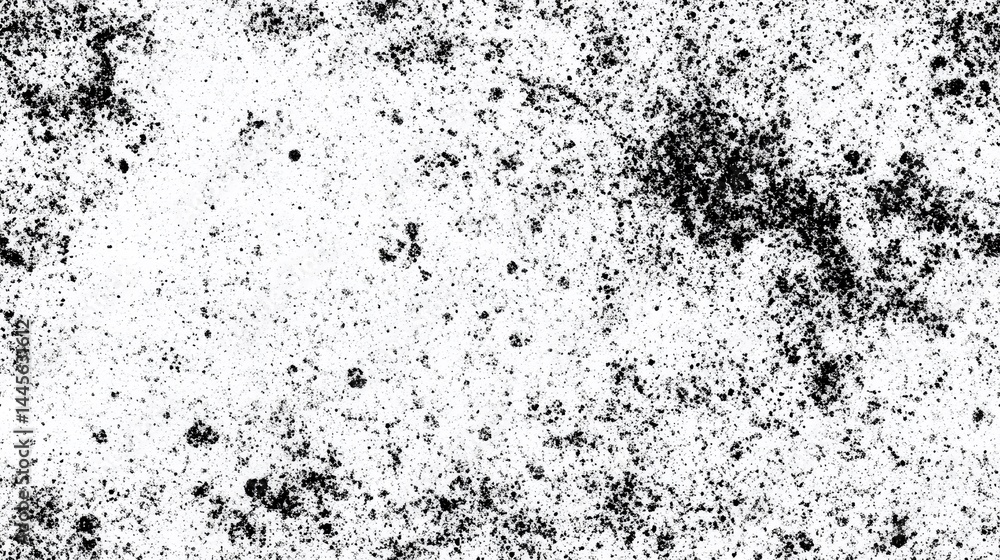 Poster abstract grayscale texture with speckled dark patterns.