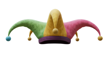 Isolated Jester Hat with Bells