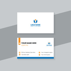 Modern business card design, Creative modern clean corporate double-side business card template.