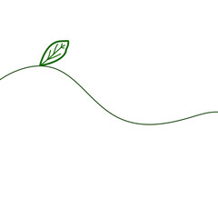 abstract green background, green leaves Line art