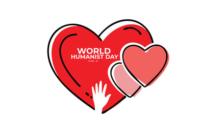 World Humanist Day. background, banner, card, poster, template. Vector illustration.
