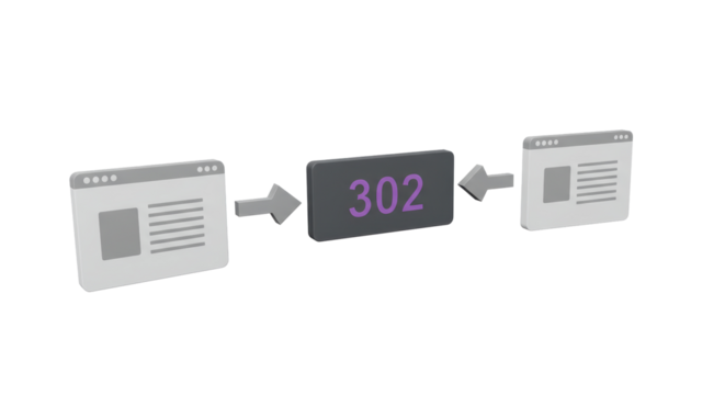 Isolated 302 Redirect Symbol