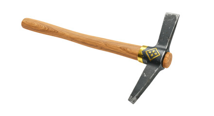 Isolated Forged Steel Riveting Hammer with Wooden Handle