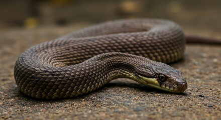 Obraz premium Snake on Ground