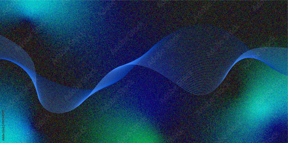 Poster abstract colorful glowing wave lines background. digital frequency track equalizer. abstract frequen
