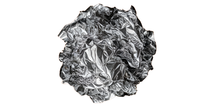 crumpled aluminum foil sheet 