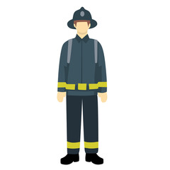 firefighter vector illustration. Firefighter People