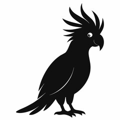 Graceful Cockatoo Silhouette Print