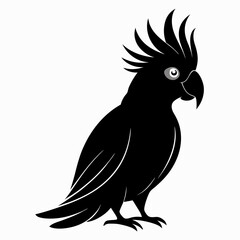 Graceful Cockatoo Silhouette Print