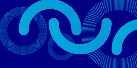 Circle abstract background. Blue gradient circular shape elements. Minimalist geometric pattern.