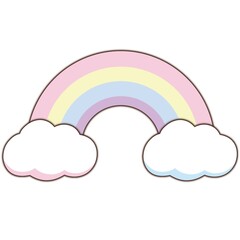rainbow art cloud colorful pastel