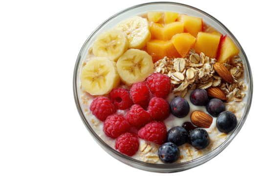Delicious fruit granola breakfast bowl perfect start to your day with creamy yogurt fresh