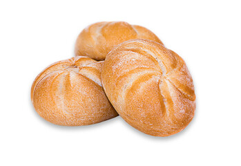 Austrian Kaisersemmel buns isilated on white
