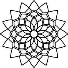 Obraz premium Infinity Mandala Delicate Line Art Vector