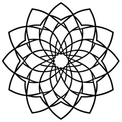 Obraz premium Infinity Mandala Delicate Line Art Vector