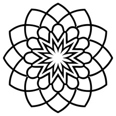 Infinity Mandala Delicate Line Art Vector