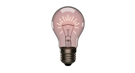 Isolated Glowing Light Bulb