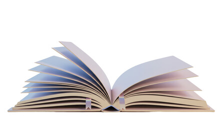 Isolated Book with Pages