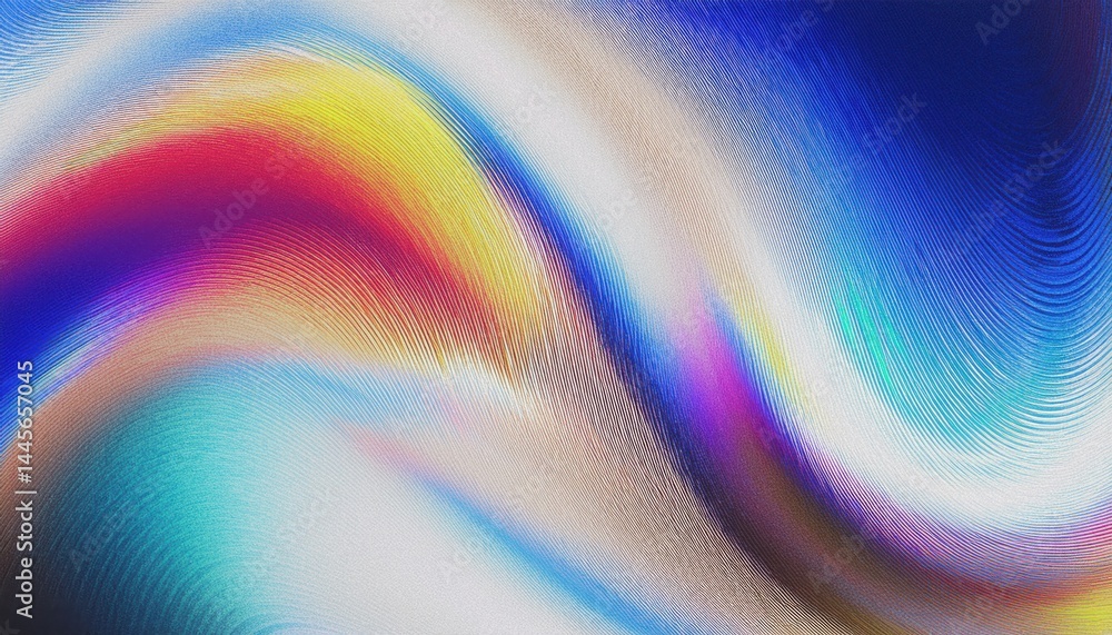 Fototapete vibrant abstract digital texture with wavy lines and colorful gradients for web design, print backdr
