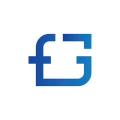 Modern and Creative FG and GF Business Logo Template