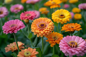 Close-Up of Colorful Flowers &ndash; A Burst of Nature's Vibrancy