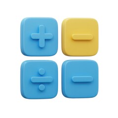 Math symbols addition subtraction division multiplication education