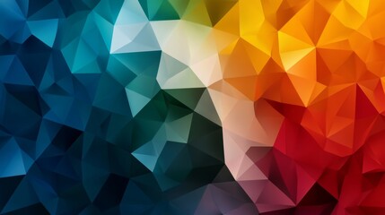 Vibrant Geometric Abstraction, dynamic colorful shapes blend seamlessly, ideal for contemporary business promotions and digital displays.