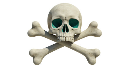 Isolated Skull and Crossbones