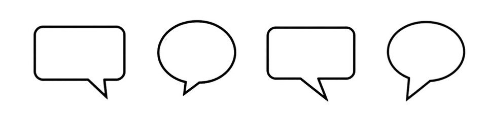 Fototapeta premium Speech Bubble set. Talk bubble. Cloud speech bubbles collection. Vector