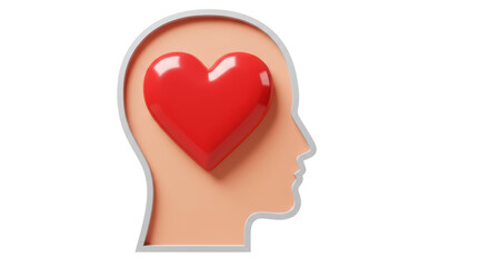 Isolated Head with Heart