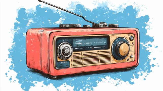 Retro radio broadcasts vintage charm